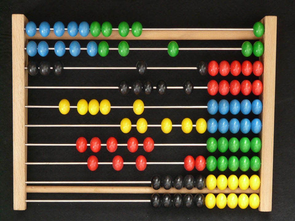 Count Abacus Wooden Balls Computational Aids